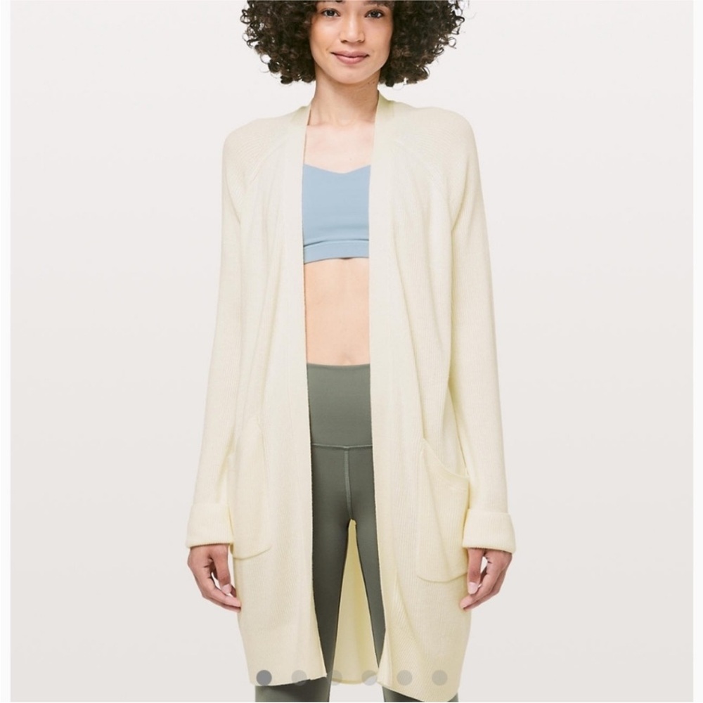 Lululemon Still at Ease Wrap Sweater Ivory size 6